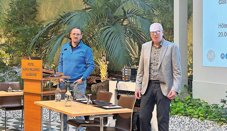 Begrüssung und Einführung in die Thematik durch Tony Merle (l.) und Martin Bärtschi: Eine Aufbereitung von 1,2,4-Triazol ist kaum möglich und lässt sich nicht kurzfristig umsetzen.