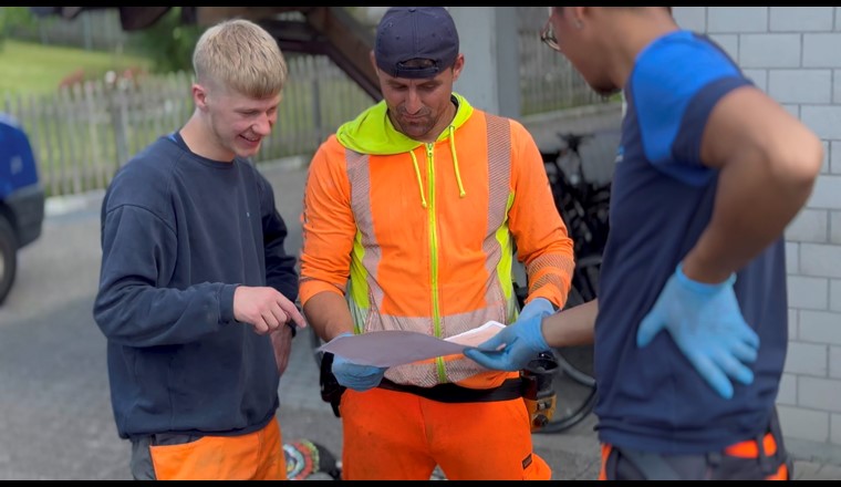 Entwässerungspraktiker Sedric Heeb. Foto Sicher/VSA