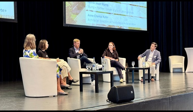 Podium, Schwammstadt-Forum 2026 in Biel.
Foto:  Sicher/VSA,