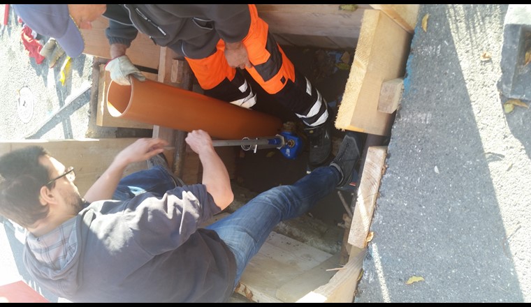 Fig. 5 Installation de la première sonde sur le réseau