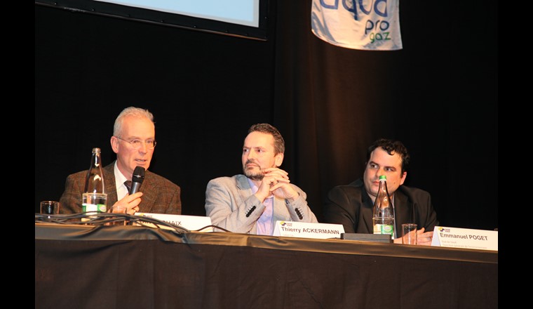 Table ronde lors du séminaire SSIGE/VSA sur le thème «Le prix de l’eau», qui s’est tenu dans le cadre du salon aqua pro gaz.
