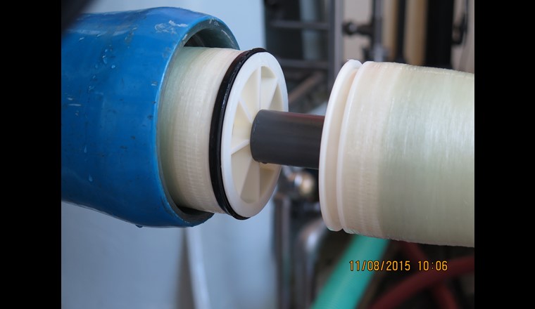 Fig. 14 Les membranes de nanofiltration au sein d’un tube de pression