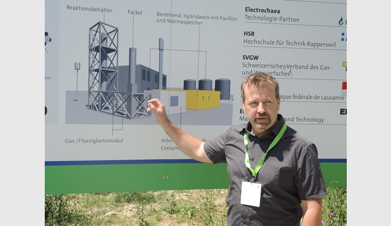 Andrew R. Lochbrunner von der Regio Energie Solothurn erklärt die Methanisierung.