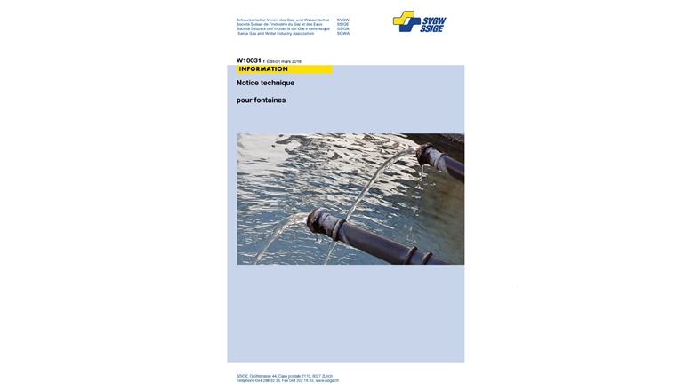 En Suisse, on suppose que l'eau qui s'écoule d'une fontaine accessible au public est potable lorsqu'aucune interdiction de boire n'est explicitement mentionnée. La notice technique W10031 de la SSIGE décrit la responsabilité du propriétaire d'une fontaine accessible au public.