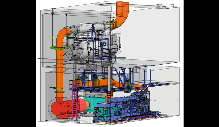 Exemple 4: La chaleur industrielle peut être produite tout au long de l'année.  C'est pourquoi une centrale de cogénération peut contribuer efficacement à l'approvisionnement en énergie grâce au fonctionnement à pleine charge. (Source : Roche Basel)