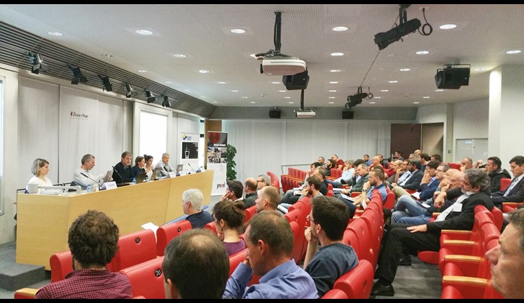 Presentazione dei risultati del progetto durante il pomeriggio informativo del 21 aprile 2017 presso BancaStato a Bellinzona. (Fonte: SSIGA)
