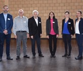 Referenten der Wasserfachtagung 2018 in Thun (v.l ): Roberto Planta, Stefan Mürner, Patrick Erni, Markus Boller, Daniela Guardia-Lippuner, Eva Lieberherr, Sabrina Bahnmüller und Andreas Peter