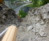 Spektakulärer Leitungsbau im Urner Oberland Spektakulärer Leitungsbau im Urner Oberland