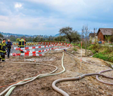 Im April 2017 gelangte in Abtwil verschmutztes Abwasser in den Mülibach. Foto: Polizei St.Gallen Im April 2017 gelangte in Abtwil verschmutztes Abwasser in den Mülibach. Foto: Polizei St.Gallen