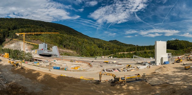 Blick auf die Baustelle am Belchentunnel (Foto: Astra)
