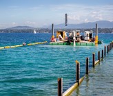 Die entstehende Pumpstation Vengeron am Genfersee. Sie ist der Kern des ökologischen Wärmenetzes GeniLac. Mit dem Projekt will Genf seine CO2-Emissionen um bis zu 70 000 Tonnen pro Jahr senken. (Bild: SIG/M. Girardin) Die entstehende Pumpstation Vengeron am Genfersee. Sie ist der Kern des ökologischen Wärmenetzes GeniLac. Mit dem Projekt will Genf seine CO2-Emissionen um bis zu 70 000 Tonnen pro Jahr senken. (Bild: SIG/M. Girardin)