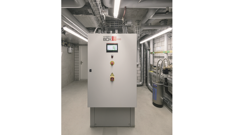 L‘Hybridbox® avec une puissance de
30 kW thermique/10 kW électrique