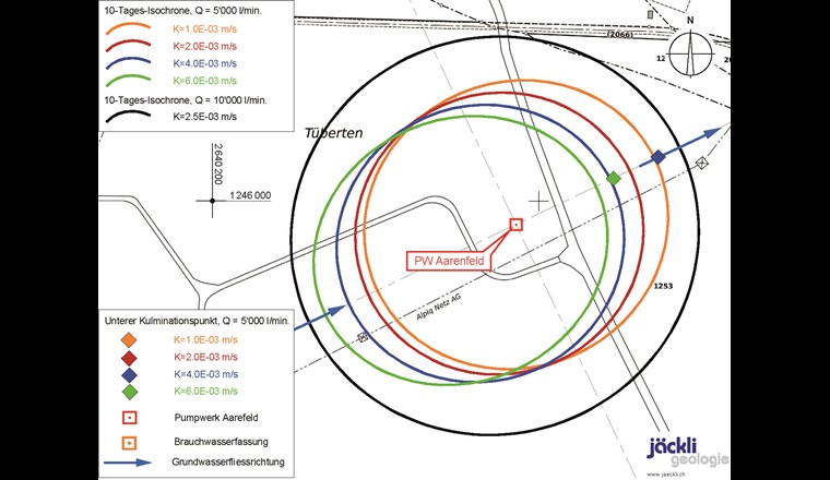 10-Tages-Isochrone im Rahmen einer Sensitivitätsanalyse.