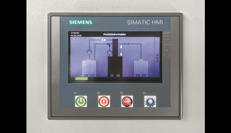 Benutzerfreundliche Steuerung mittels Touch-Panel (Siemens Simatic).