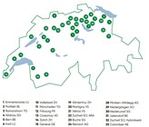 Übersicht der Biogasaufbereitungs- und -einspeiseanlagen der Schweiz (Stand 2019; Quelle: VSG)