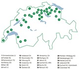 Übersicht der Biogasaufbereitungs- und -einspeiseanlagen der Schweiz (Stand 2019; Quelle: VSG) Übersicht der Biogasaufbereitungs- und -einspeiseanlagen der Schweiz (Stand 2019; Quelle: VSG)