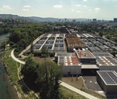 Als Energiequelle dient die Abwärme der
Klärschlammverwertungsanlage des Klärwerks Werdhölzli. (©EWZ) Als Energiequelle dient die Abwärme der
Klärschlammverwertungsanlage des Klärwerks Werdhölzli. (©EWZ)