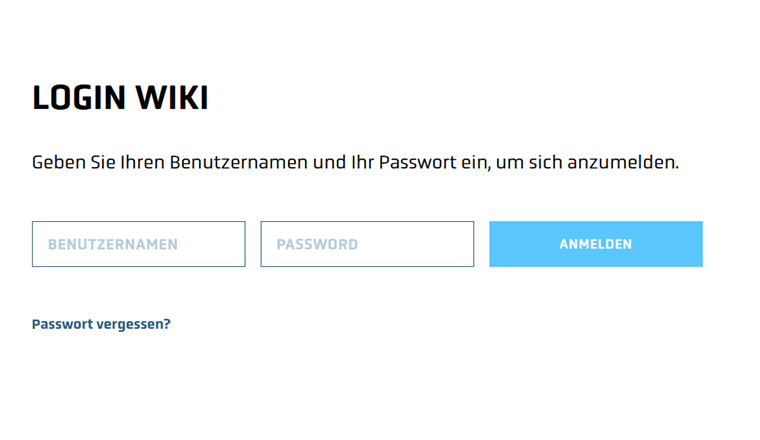 capture d’écran de la page d’accueil du Wiki ou de l’écran de connexion à dss.vsa.ch