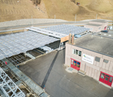 ARA Davos: Betriebsgebäude und Solarfaltdach (© dhp technology AG) ARA Davos: Betriebsgebäude und Solarfaltdach (© dhp technology AG)