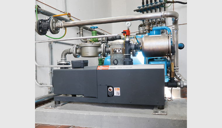 Bis zu 95 Kubikmeter Biogas pro Stunde bei einem Überdruck von 0,6 bar fördert der MINK Klauen-Kompressor.