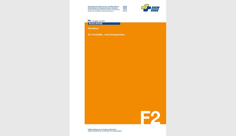 Die Richtlinie F2 für Fernkälte- und Anergienetze ist auf Deutsch oder Französisch in gebundener Form oder als Download im SVGW-Shop erhältlich: www.svgw.ch/shopregelwerk