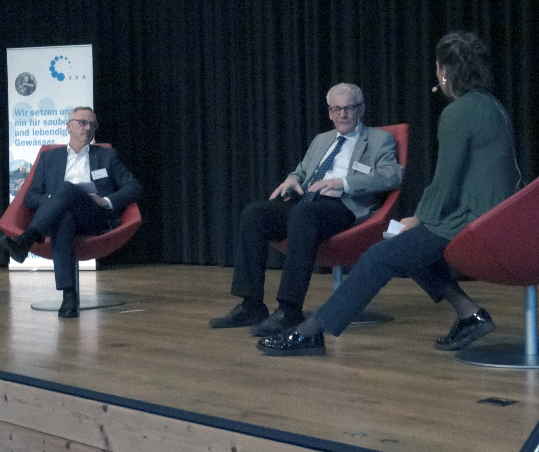 Podium anlässlich der VSA Mitgliederversammlung. Foto Paul Sicher/VSA