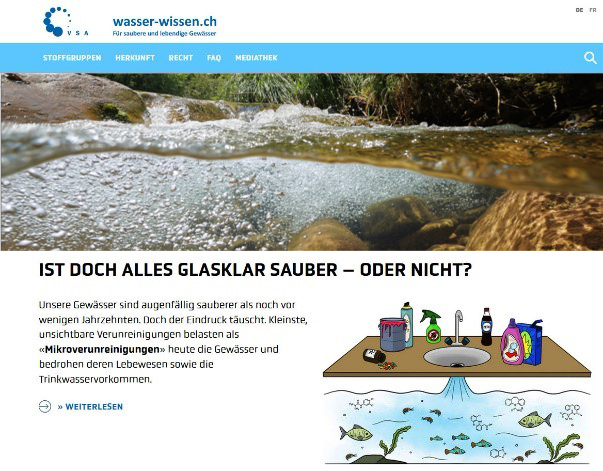 WASSER-WISSEN.CH - ist glasklar auch sauber?