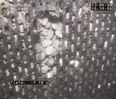 Stark korrodierter und beschädigter Brunnenausbau aus Stahl. Stark korrodierter und beschädigter Brunnenausbau aus Stahl.