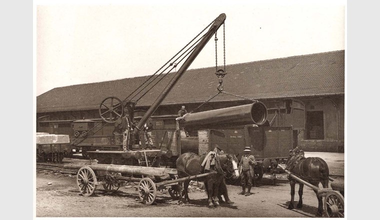 Fig. 1 Photo des débuts de la distribution de gaz à Genève.