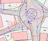 In einem Leitungskataster sind Ver- und Entsorgungsleitungen verzeichnet. Die Leitungskatasterdaten werden heute mehrheitlich digital in einem Geoinformationssystem verwaltet.  (© swisstopo) In einem Leitungskataster sind Ver- und Entsorgungsleitungen verzeichnet. Die Leitungskatasterdaten werden heute mehrheitlich digital in einem Geoinformationssystem verwaltet.  (© swisstopo)