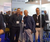 Die drei SVGW-Fachreferenten Rolf Meier, Markus Biner und Diego Modolell (v.l.) am SVGW-Stand der AQUA Suisse.